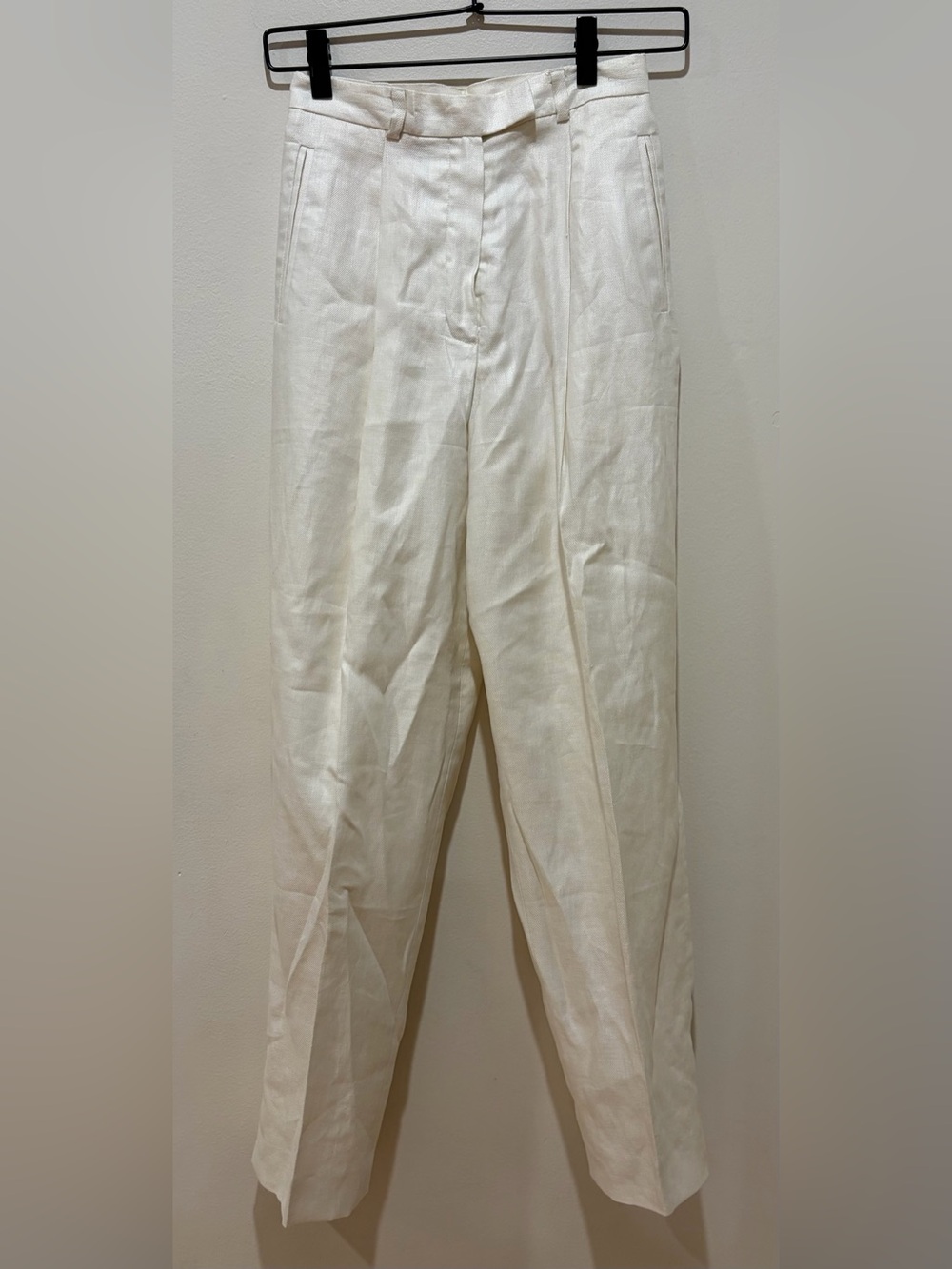 NWT Lauren Ralph Lauren Shelter Island 100% Linen Dress Pants in Pearl White 2P